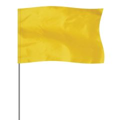 Yellow 5 Inch X 8 Inch Marker Flag On A 36 Inch Wire