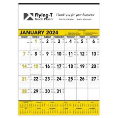 Yellow & Black Contractor's Memo 2024 Calendar
