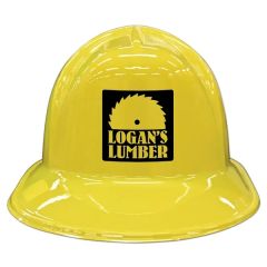 Yellow Plastic Construction Helmet W/Custom Direct Pad Print