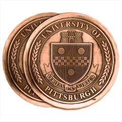 York 2-Piece Round Metal Coaster Set