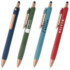 York Recycled Plastic Bronze Trim Stylus Ballpoint Pen