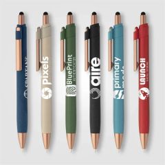 York Recycled Plastic Bronze Trim Stylus Ballpoint Pen