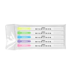 Zebra Mildliner Double Ended Highlighter & Marker - 4 Ct