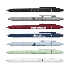 Zen Soft Touch Rubberized Hybrid Ink With Fidget Ball Clip