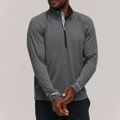 Zero Restriction Men's Z425 Ls Melange Quarter-Zip Pullover