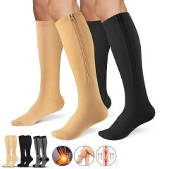 Zipper Compression Socks For Men Women