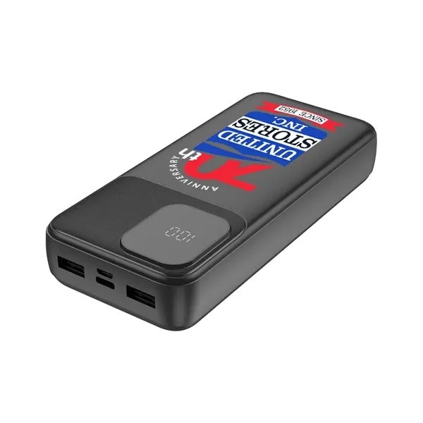 Imprinted Dallas Dual Cord Power Bank 20000 from Logotech 148923