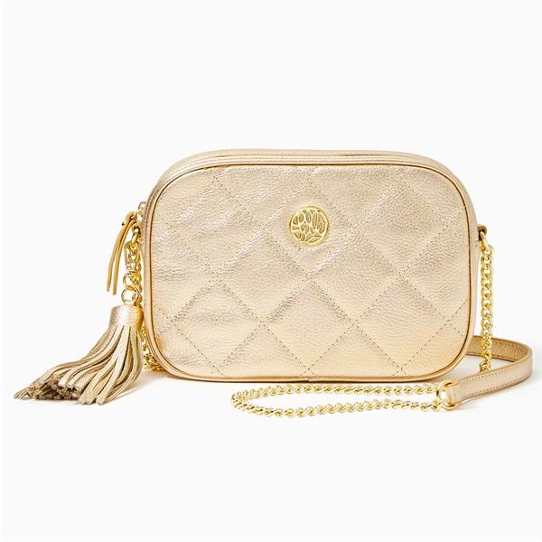 Custom Lilly Pulitzer Dessa Quilted Leather Crossbody Bag by