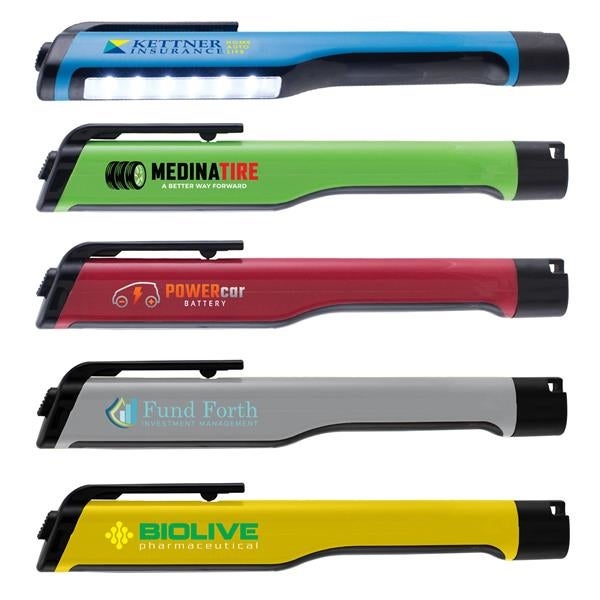 Branded Vega 6-LED Light Bar Flashlight - Pad Print from Logotech