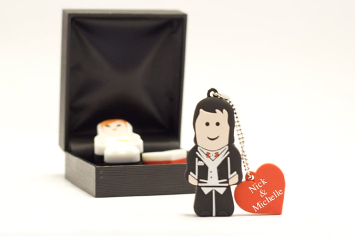 Logotech Wedding USB Custom Flash Drive