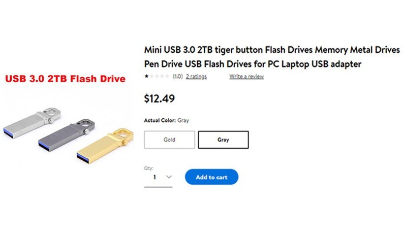 Fake 2tb USB Flash Drive