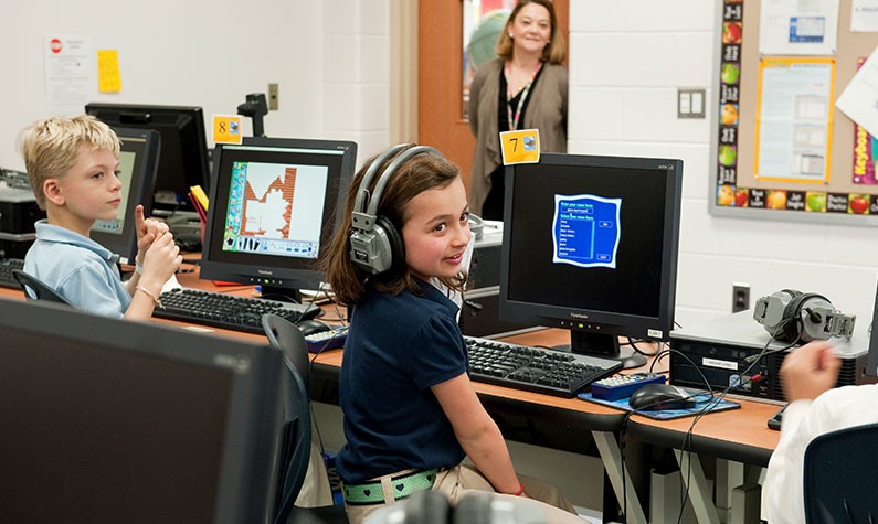 Girl Learning in Class