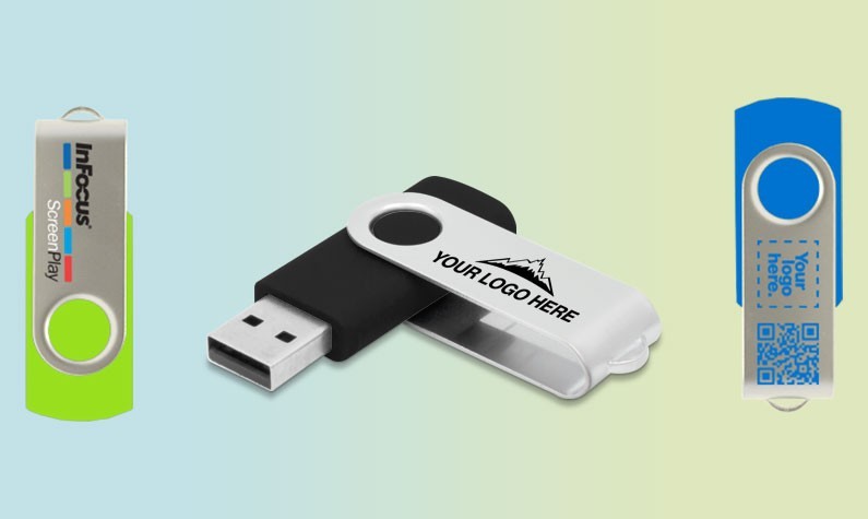 Custom Swivel USB Flash Drive