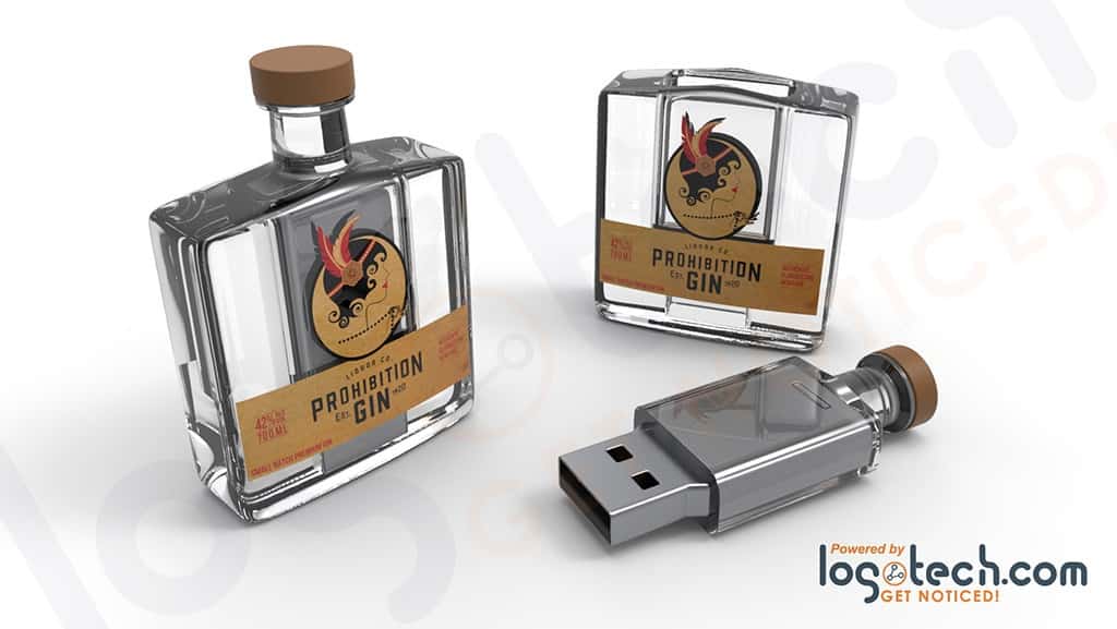 Gin Bottle USB Flash Drive