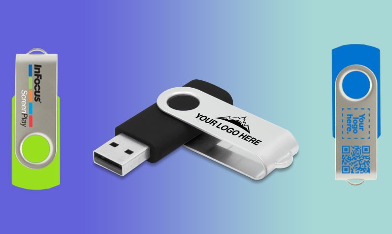 Custom Swivel USB Flash Drive