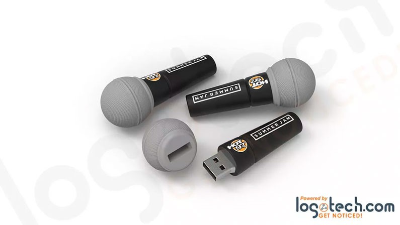 Custom Microphone USB Flash Drive