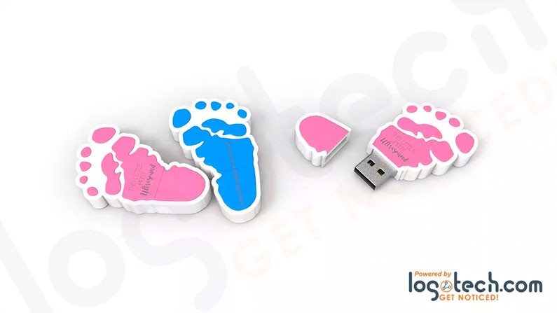 Custom Foot Print USB Flash Drive