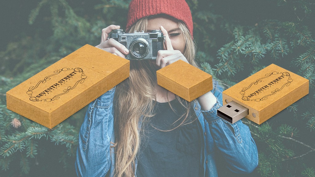 Recycled Paper USB Flash Drives for Seventh Street Photography