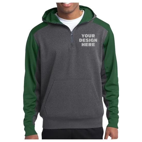 Amadril Colorblock 1/4-Zip Hooded Sweatshirt 120108