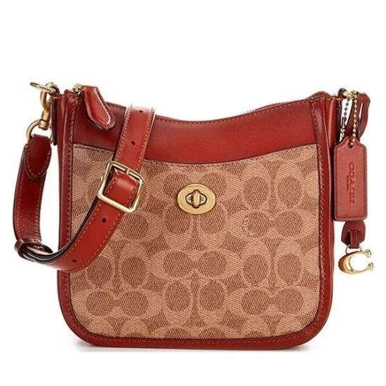 Imprinted Coach Chaise 19 Coated Sig. Canvas Crossbody from