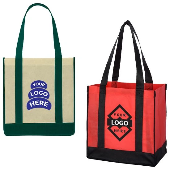 Wholesale Non-Woven Two-Tone Shopper Tote Bag from Logotech