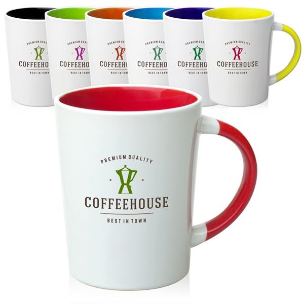 Customized 13 Oz. Albany Two-Tone Latte Mugs by Logotech 113073