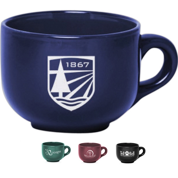 Imprinted 18 Oz. Ceramic Cappuccino Mugs from Logotech 112674