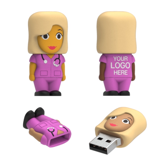 USB-Stick 16 GB Mit Krankenschwester/Ärztin-Motiv – USB 3.0, Lustiges Geschenk Für Mediziner