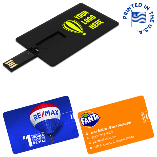 nær ved Forstad metan Promotional Business Card USB Drive Rush USA Print with Logo 700111