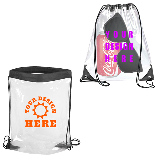 Clear stadium cinch bag discount