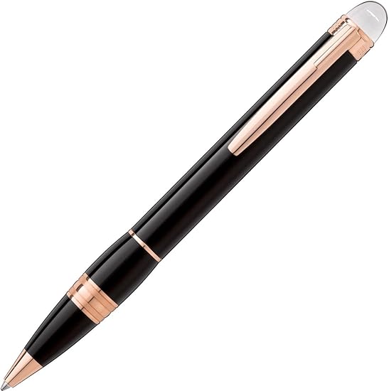 Montblanc Starwalker Ball Point Black Barrel with Rose Gold Trim
